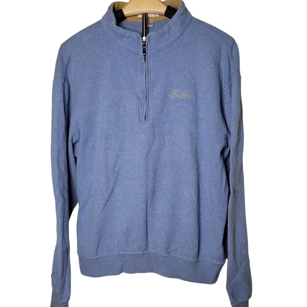 Vintage Peter Millar Blue Half Zip Cotton Sweater
